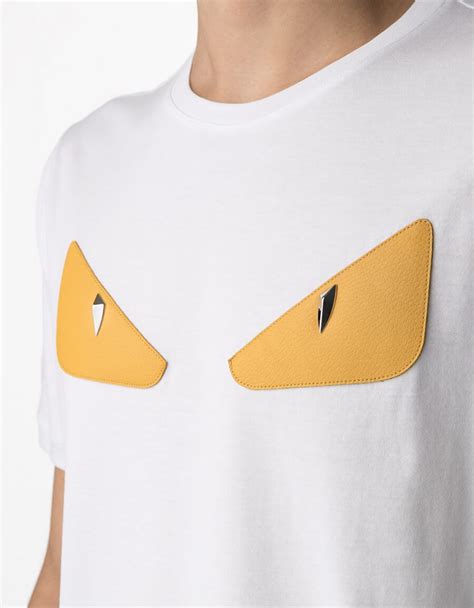 fendi t shirt eyes|tee shirt fendi faux.